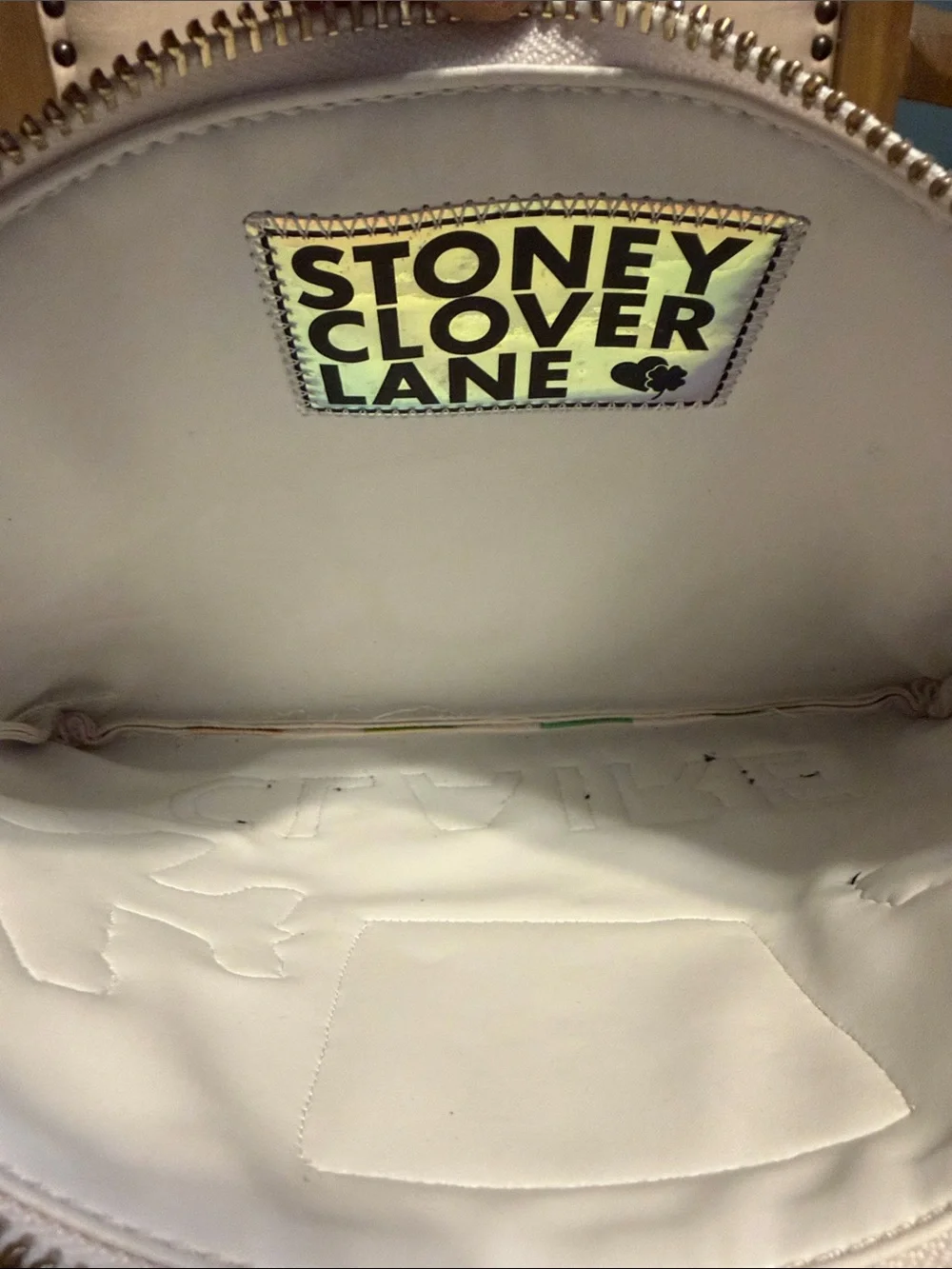 Stoney Clover Lane Purple and Blue Ombre Logo Patch Pouch